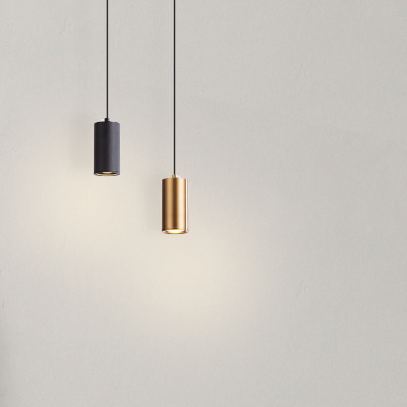 Lampada a sospensione colonna in ferro minimalista nordica 1 luce