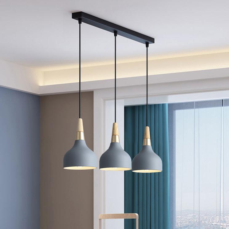 Lampada a sospensione moderna a disco Macaron 1 luce