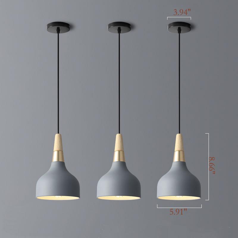 Lampada a sospensione moderna a disco Macaron 1 luce
