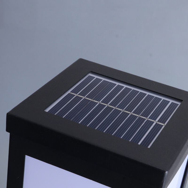 Lampada da percorso esterna solare moderna quadrata con LED 1 luce