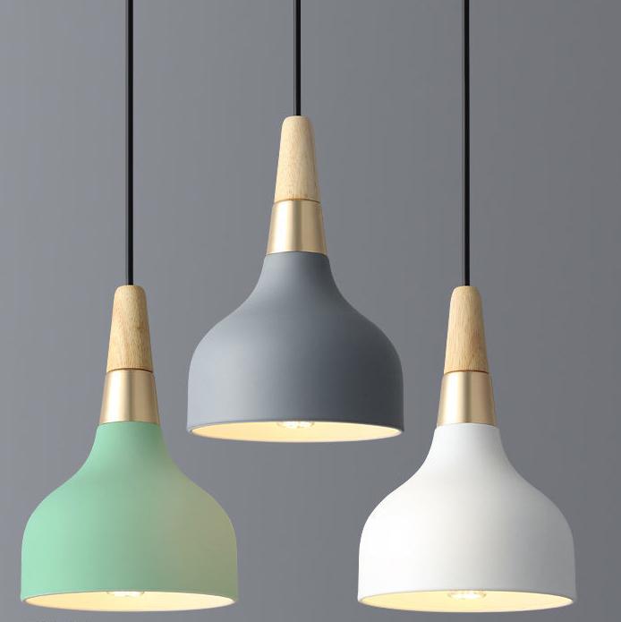 Lampada a sospensione moderna a disco Macaron 1 luce