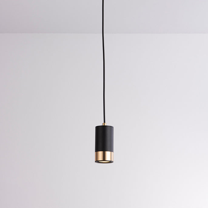Lampada a sospensione colonna in ferro minimalista nordica 1 luce