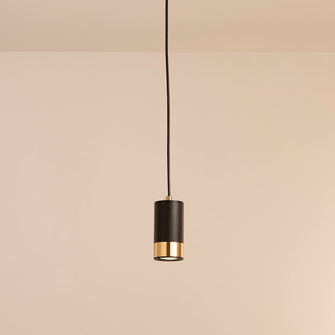 Lampada a sospensione colonna in ferro minimalista nordica 1 luce