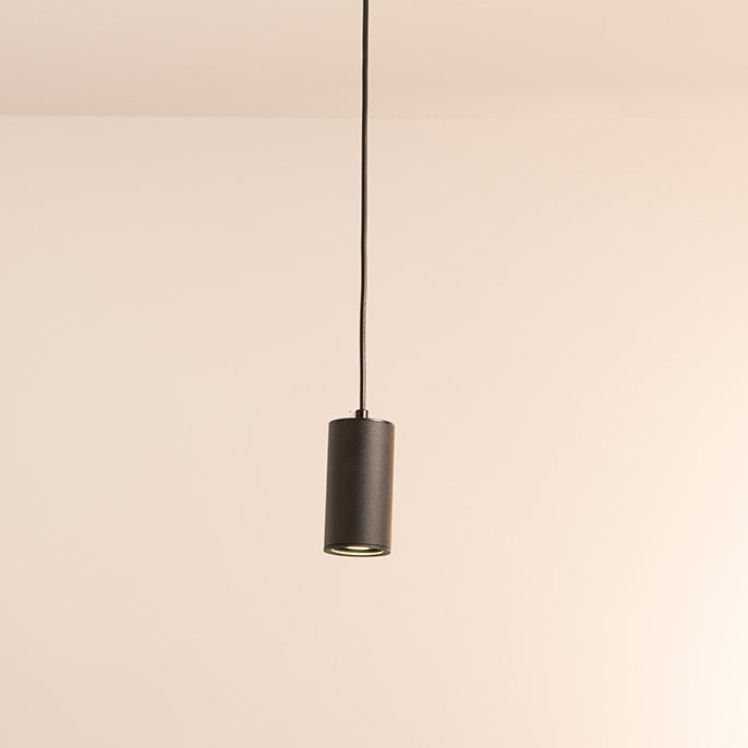 Lampada a sospensione colonna in ferro minimalista nordica 1 luce