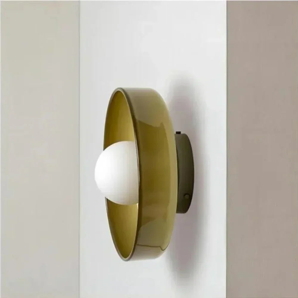 Modern Glass Disc Ceiling and Wall Light LED 1-Light