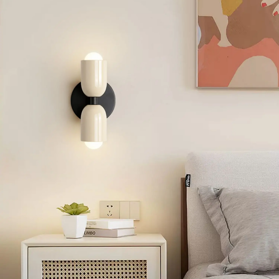 Applique da parete cilindrica minimalista moderna LED 2 luci