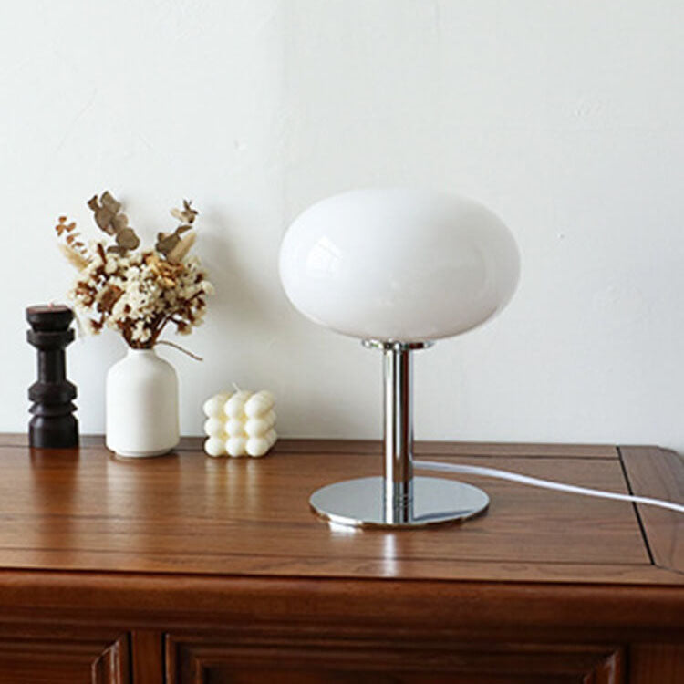Nordic Vintage Round Glass Table Lamp 1-Light