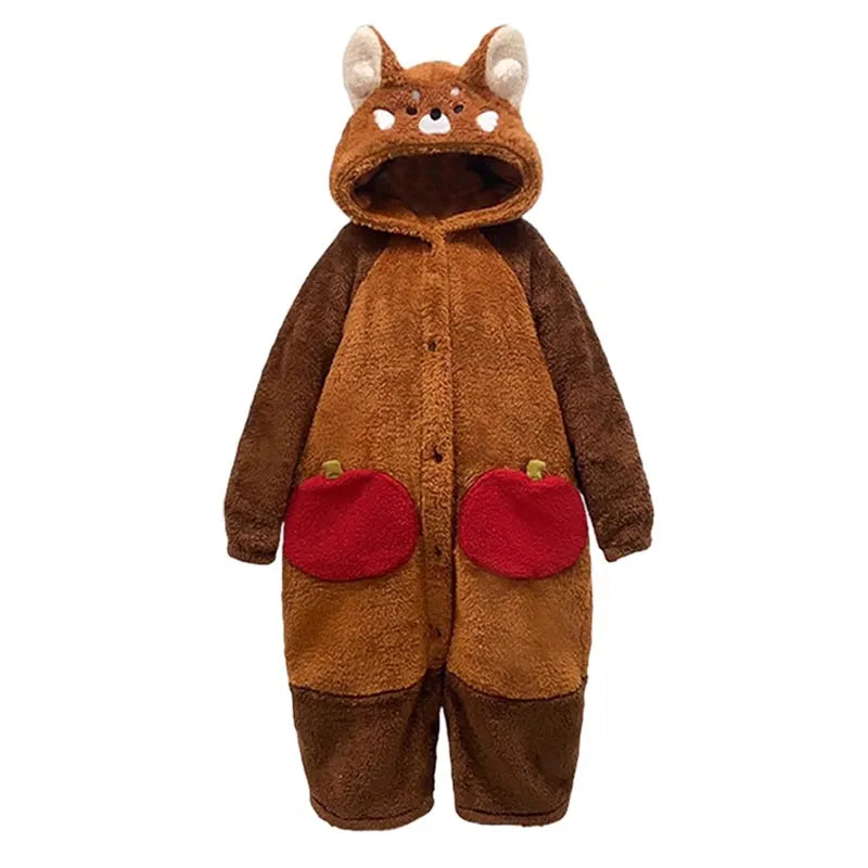 Pigiama con cartone animato Panda rosso Cozy per sonno e comfort