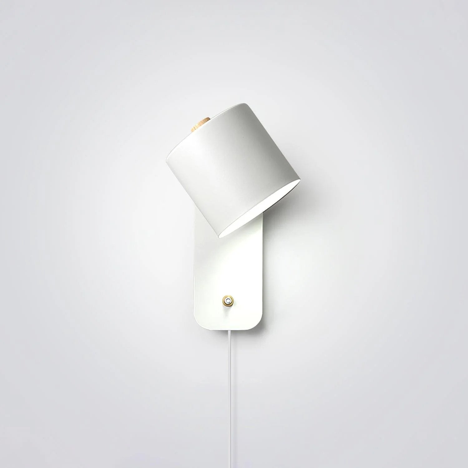 Modern Minimalist Rotatable Cylinder Plug-In Wall Sconce 1-Light