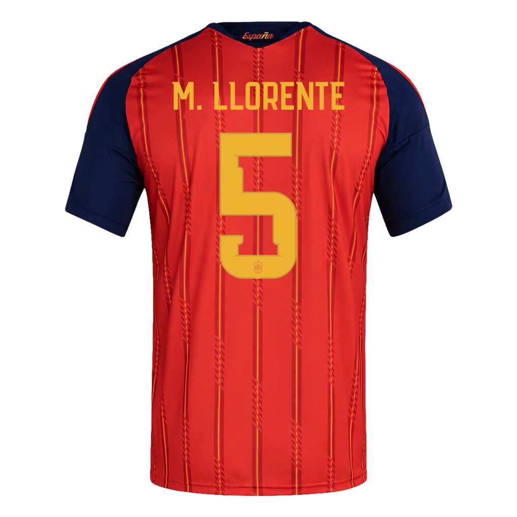 Maglia Home Uomo Spagna Campione del Mondo 2026 Due Stelle – Marcos Llorente #5