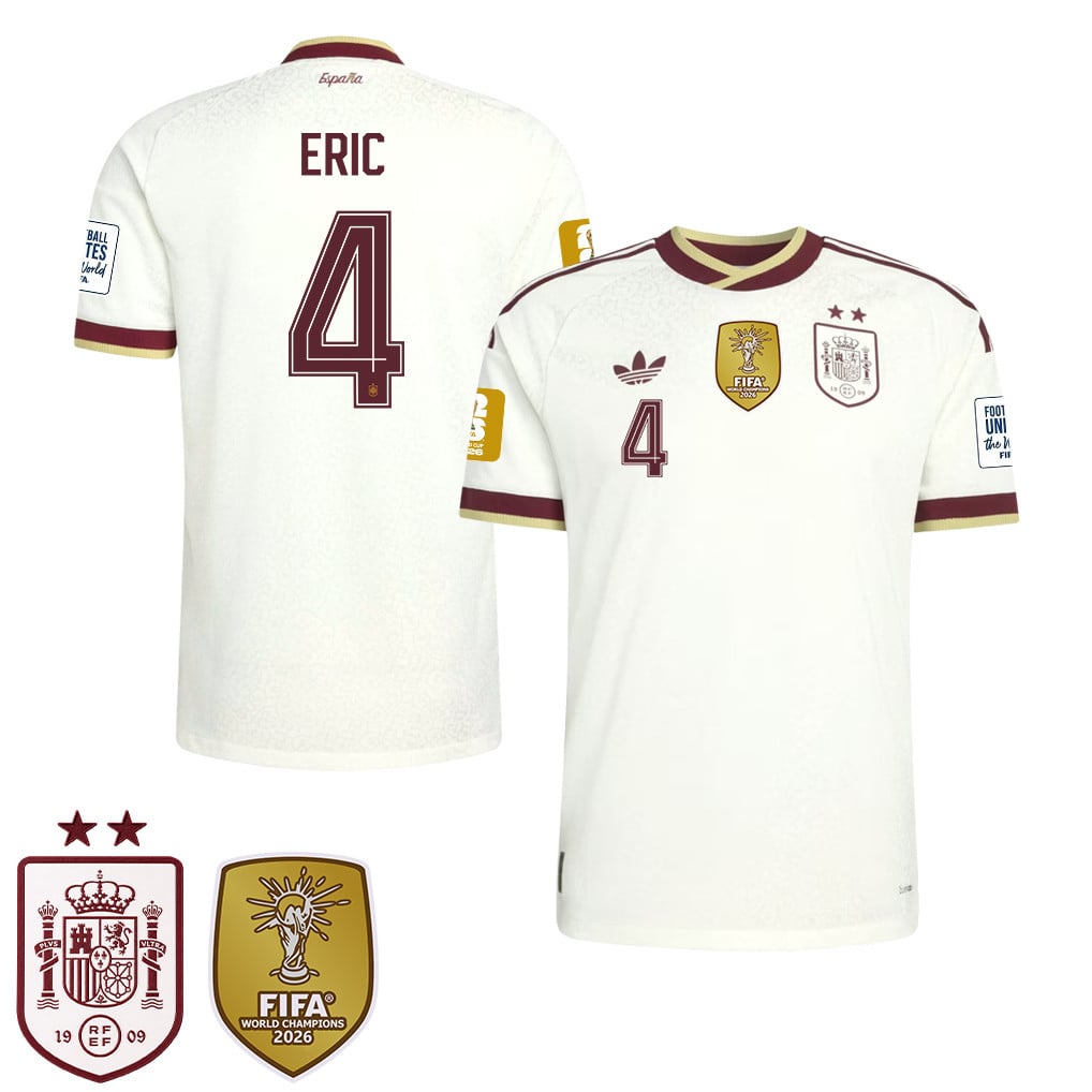 Maglia Away Uomo Campioni del Mondo Due Stelle Spagna 2026 – Eric García #4
