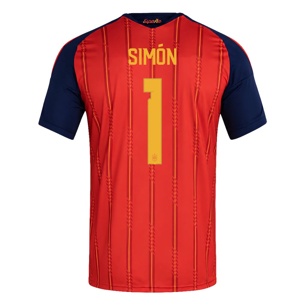 Maglia Casa Bambini Campioni del Mondo Due Stelle Spagna 2026 – Unai Simón #1