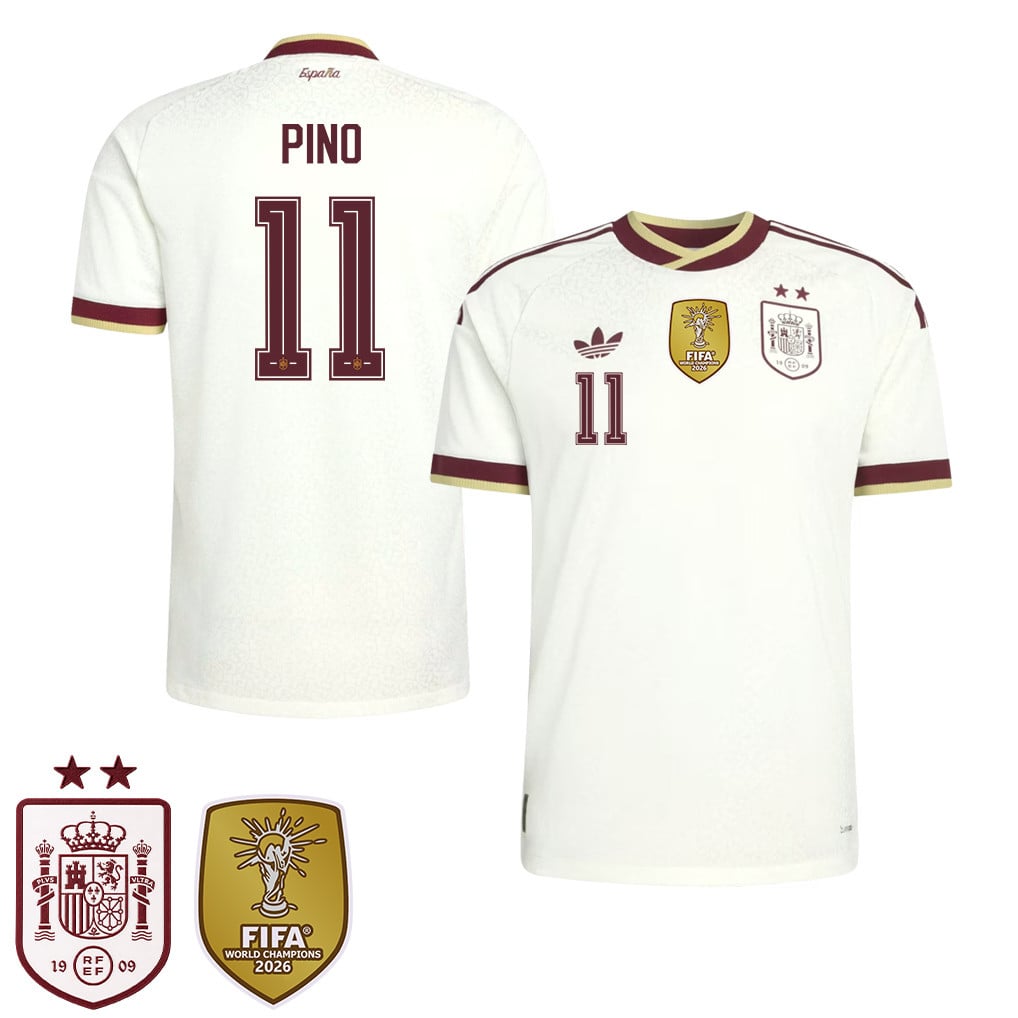 Spain 2026 Two-Star World Cup Champions Kids Away Jersey – Yeremy Pino #11