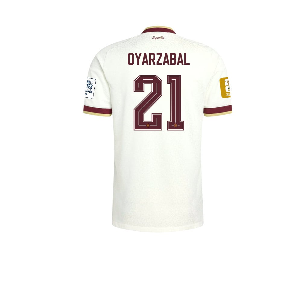 Maglia Away Bambini Campioni del Mondo Due Stelle Spagna 2026 – Mikel Oyarzabal #21