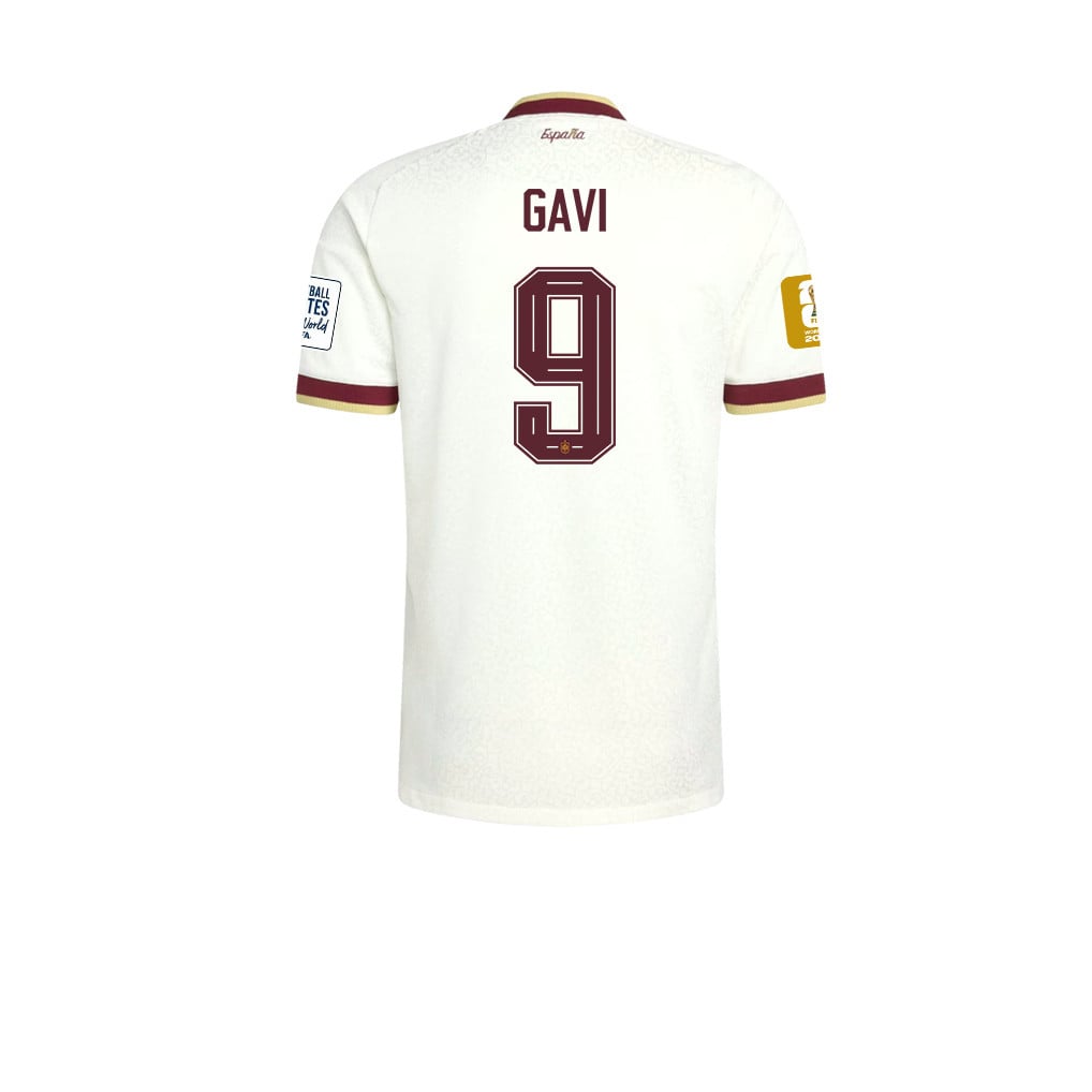 Maglia Away Bambini Campioni del Mondo Due Stelle Spagna 2026 – Gavi #9