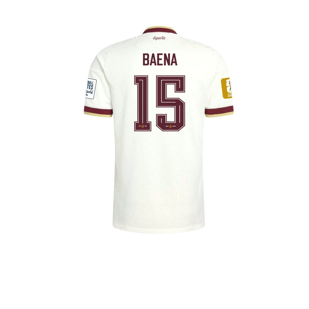 Maglia Away Bambini Campioni del Mondo Due Stelle Spagna 2026 – Álex Baena #15