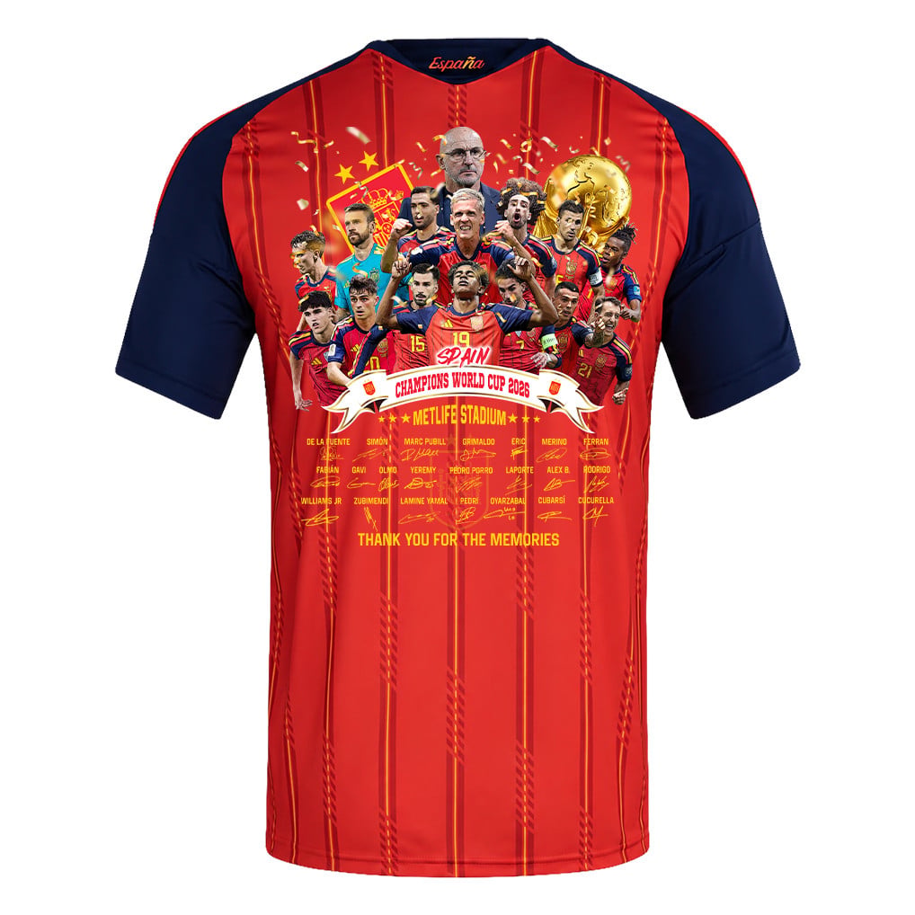 Spain 2026 Two-Star World Cup Thanks for the Memories Men's Home Jersey