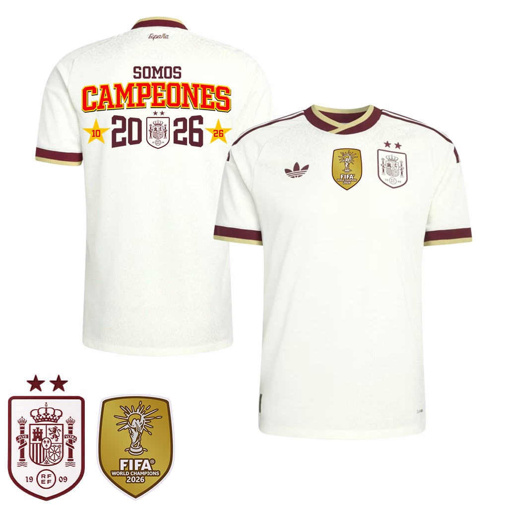 Spain 2026 Two-Star We Are Champions Men's Away Jersey