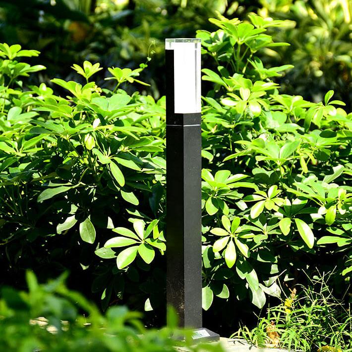 Lampada da giardino esterna moderna quadrata con LED 1 luce