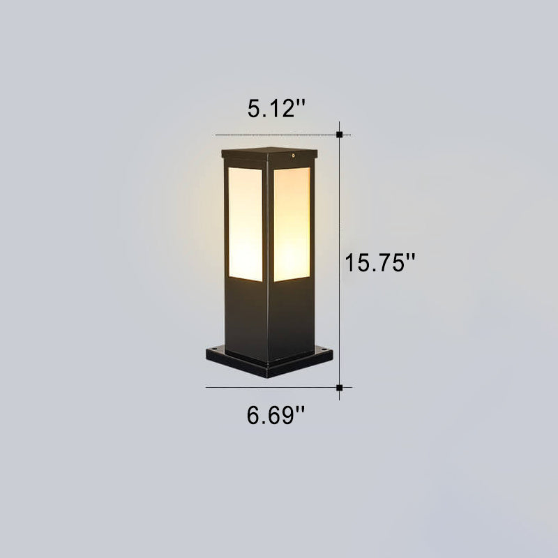 Lampada da percorso esterna solare moderna quadrata con LED 1 luce
