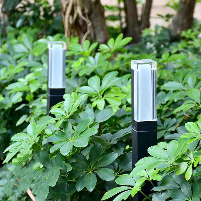 Lampada da giardino esterna moderna quadrata con LED 1 luce