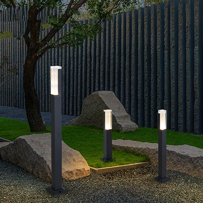 Lampada da giardino esterna moderna quadrata con LED 1 luce