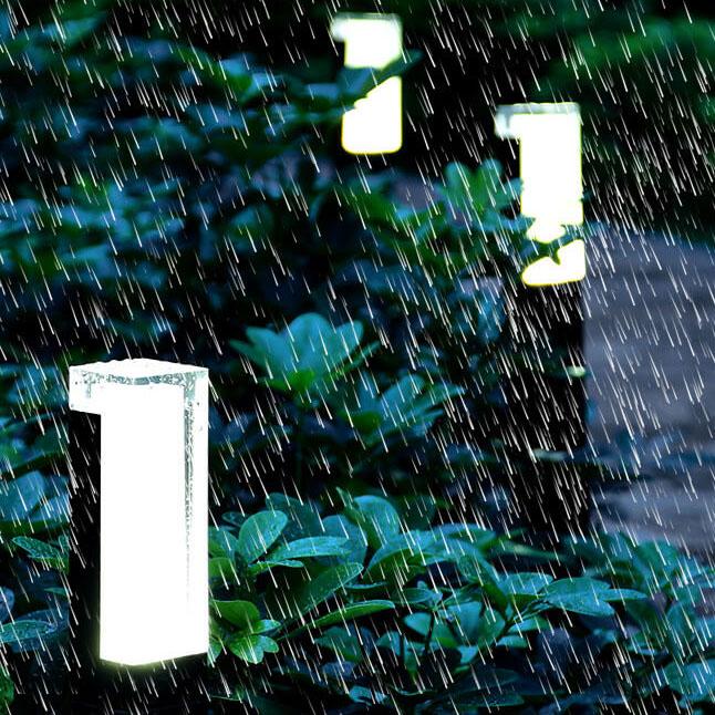 Lampada da giardino esterna moderna quadrata con LED 1 luce
