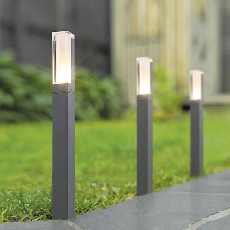 Lampada da giardino esterna moderna quadrata con LED 1 luce