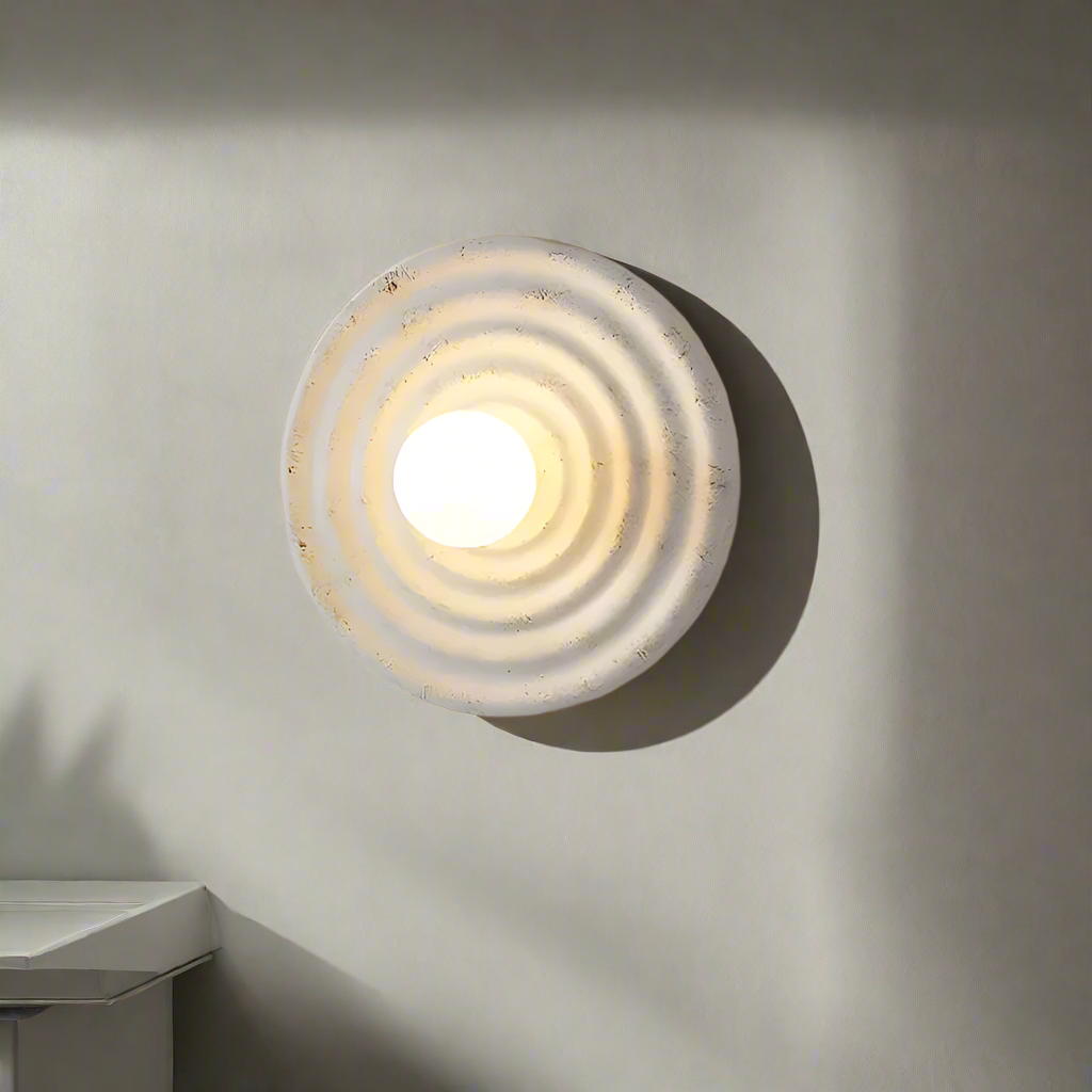 Applique da parete moderna minimalista circolare in resina G4 1 luce