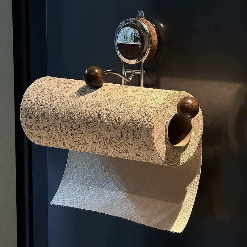 Porta rotolo di carta igienica in acciaio inox a ventosa senza fori – Antiruggine e facile da installare