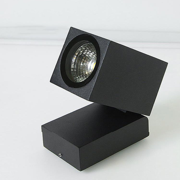 Applique da parete esterna moderna quadrata regolabile con LED 1 luce