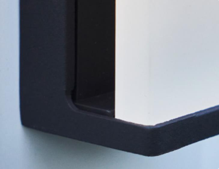Applique da parete solare moderna quadrata in vetro satinato con LED