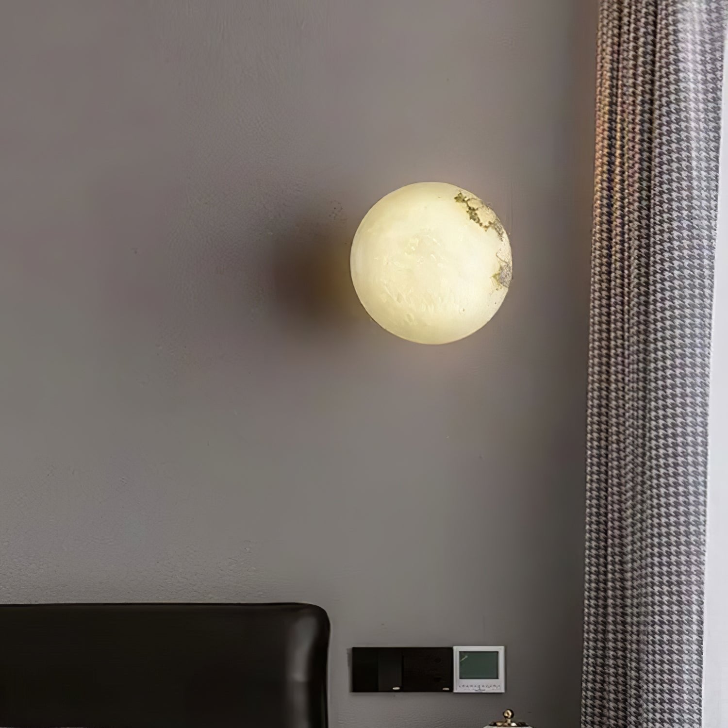 Applique da parete Japandi a sfera in marmo LED 1 luce
