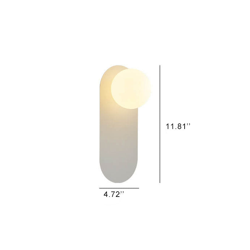 Nordic Minimalist Glass Globe Wall Sconce Light 1-light