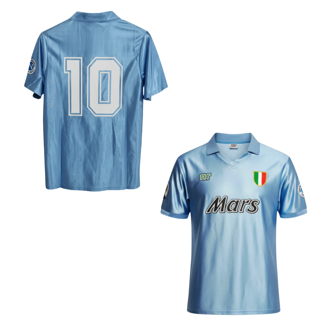 Napoli Historic Home Shirt 1990-1991 + Maradona 10