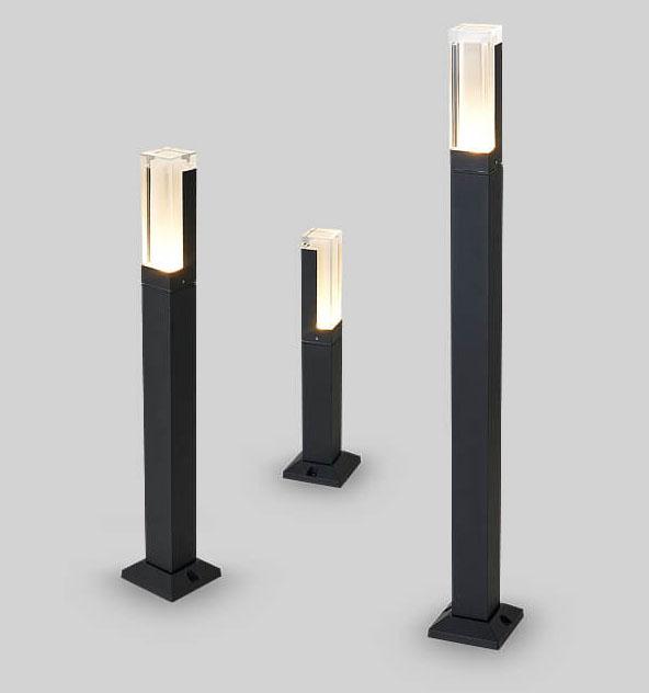 Lampada da giardino esterna moderna quadrata con LED 1 luce