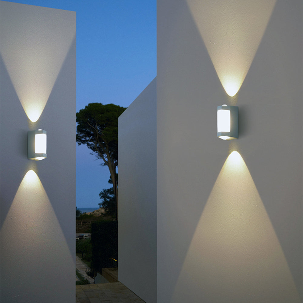 Lampada da parete nordica minimalista rettangolare in acrilico LED up-down