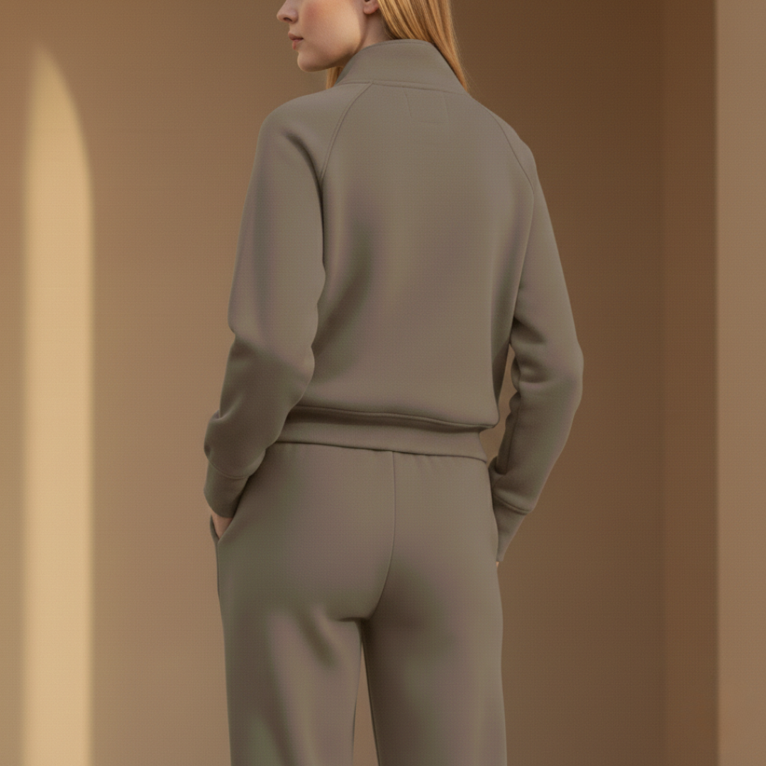 Casual Two Piece Set Half Zip
