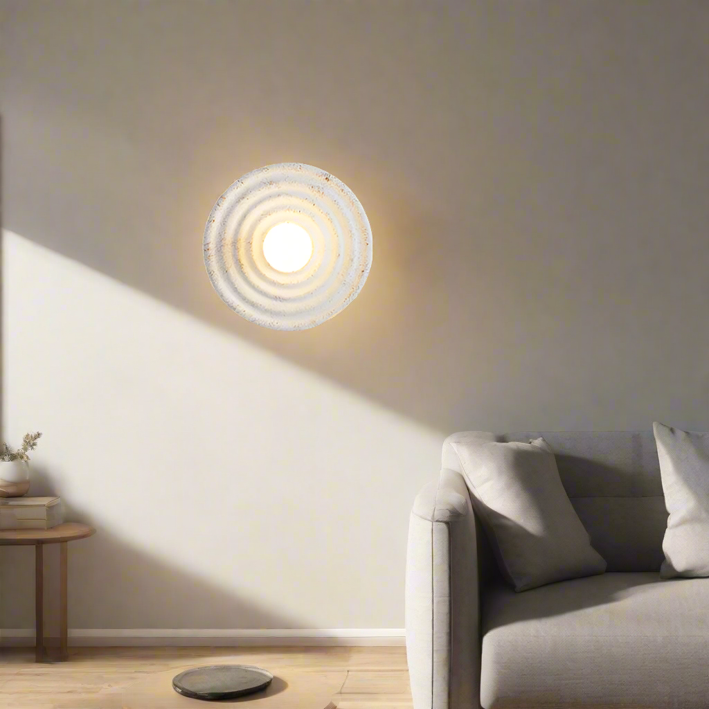 Applique da parete moderna minimalista circolare in resina G4 1 luce