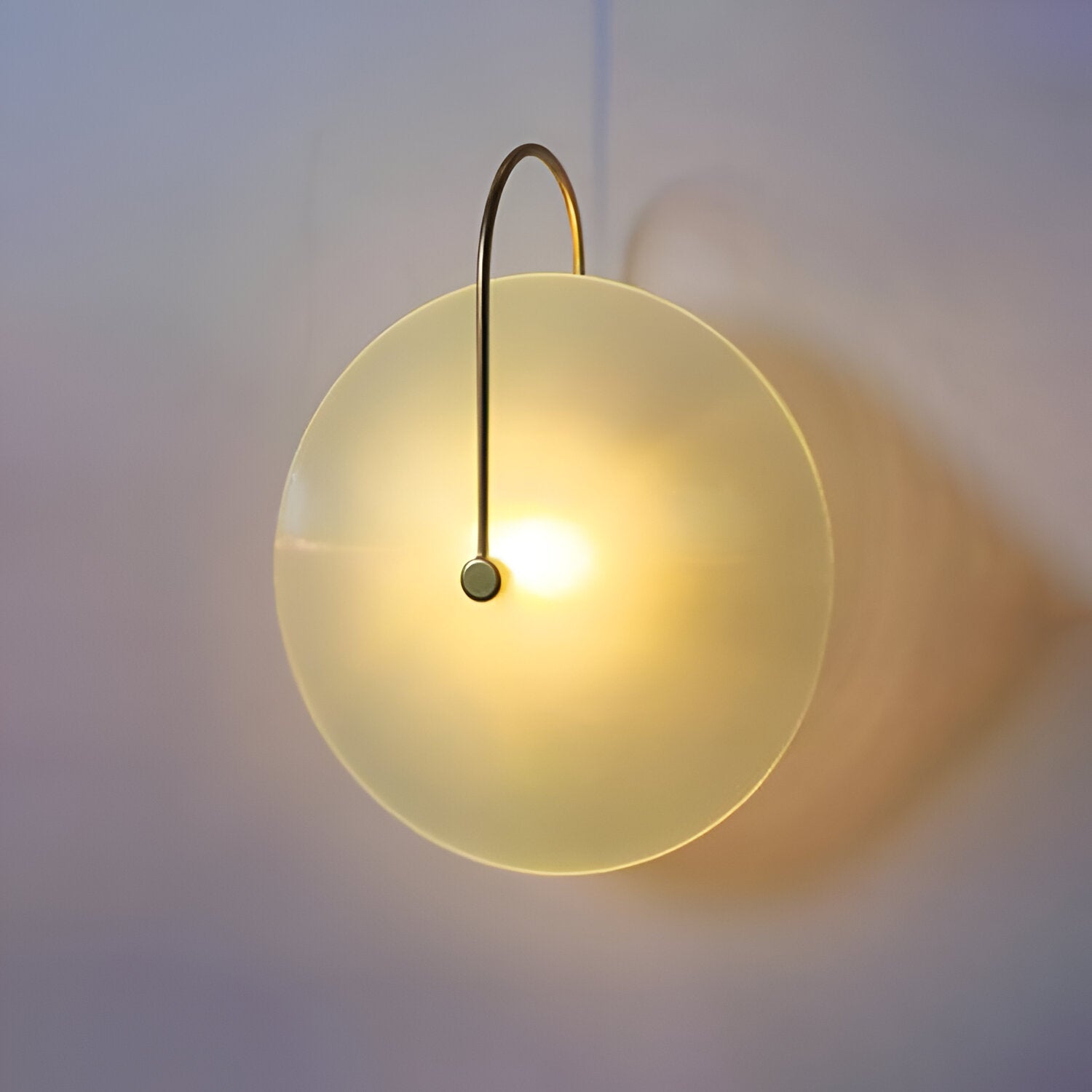 Postmodern Nordic Frosted Glass Round Wall Sconce LED 1-Light