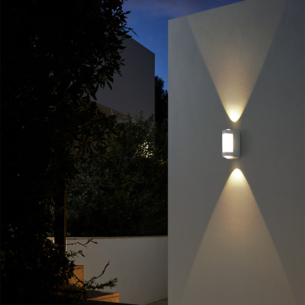 Lampada da parete nordica minimalista rettangolare in acrilico LED up-down