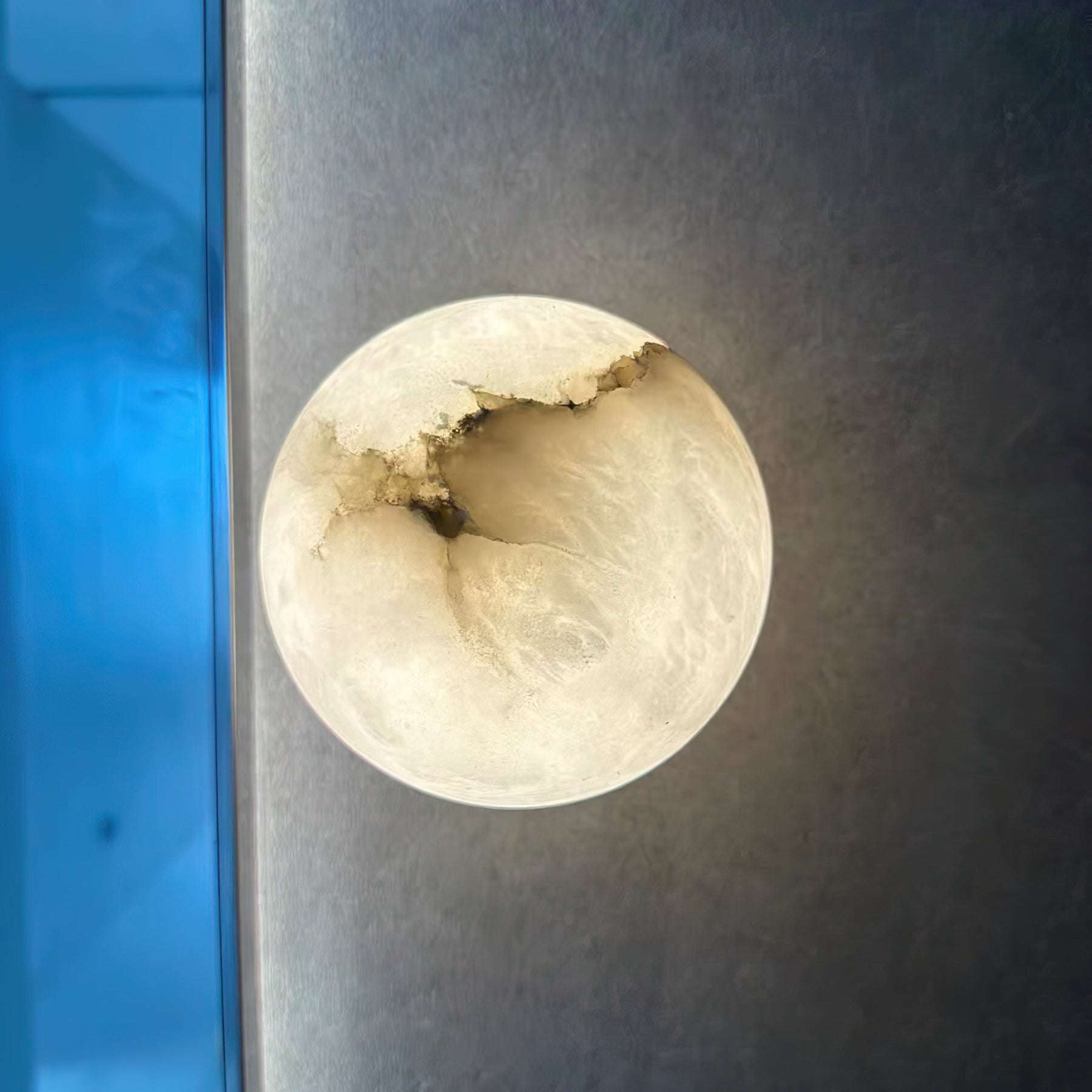 Applique da parete Japandi a sfera in marmo LED 1 luce