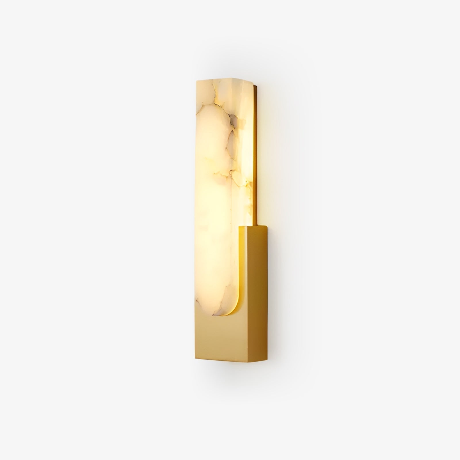 Applique da parete moderna in ottone effetto alabastro LED 1 luce