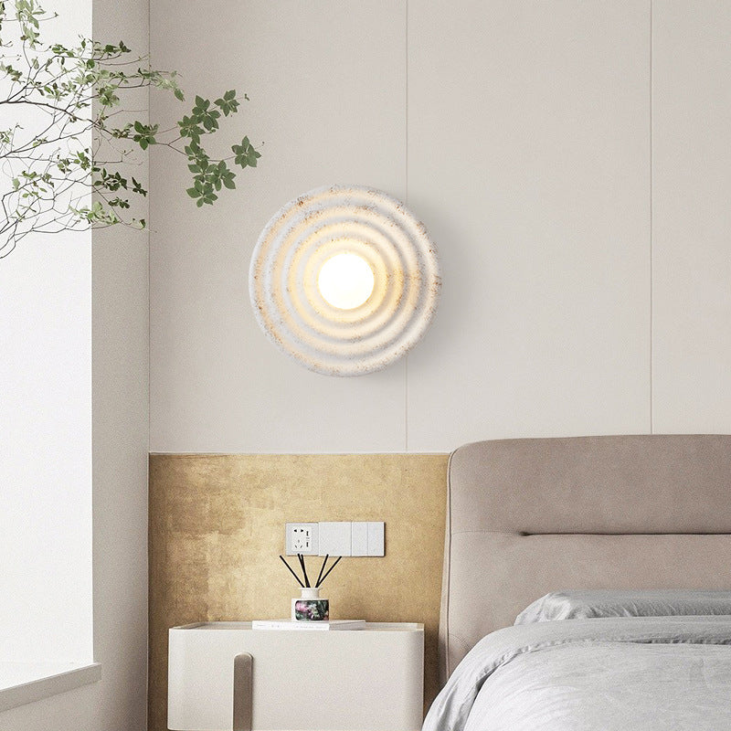 Applique da parete moderna minimalista circolare in resina G4 1 luce
