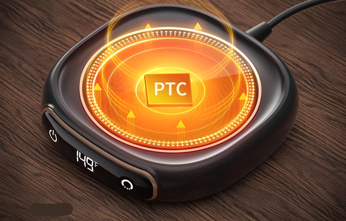 Piastra riscaldante USB per caffè intelligente compatta con timer di sicurezza per casa e ufficio
