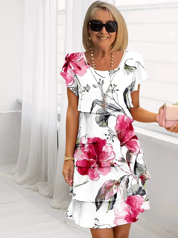 Puili | Ruffled Floral Dress