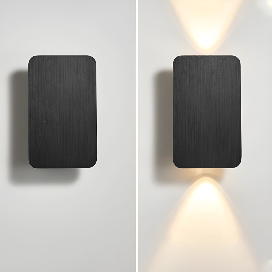 Applique da parete minimalista in vetro LED 2 luci
