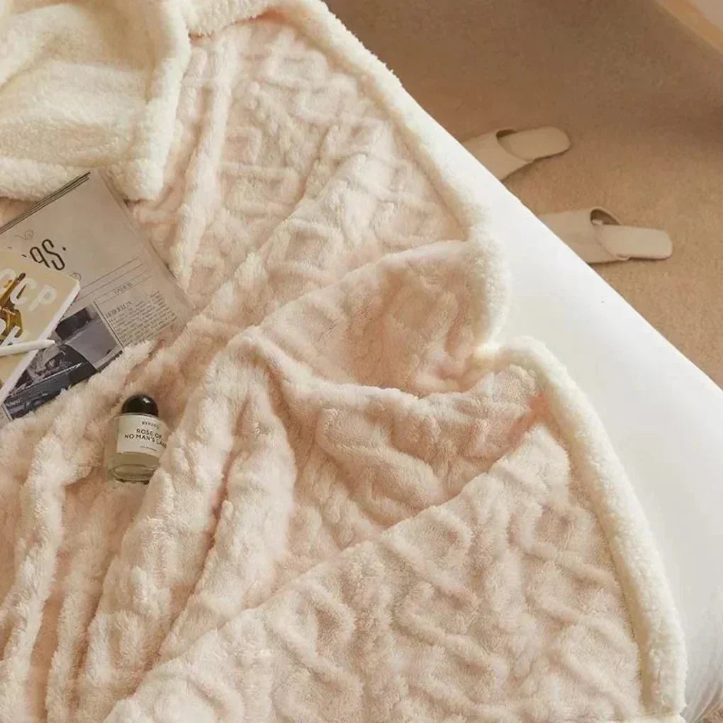 Coperta spessa in lana d'agnello per l'inverno