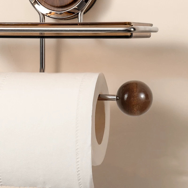 Porta rotolo di carta igienica in acciaio inox a ventosa senza fori – Antiruggine e facile da installare