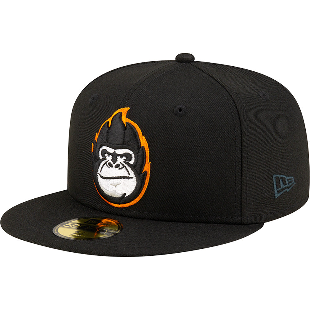 NBA Phoenix Suns New Era Gorilla Head Orange Outline 59FIFTY Fitted Hat - Black